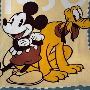 Disney Plush Blanket Tag - Blue, Cream, Yellow